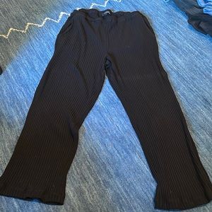 Eileen Fisher Ribbed Knit Straight Leg Ankle Pants